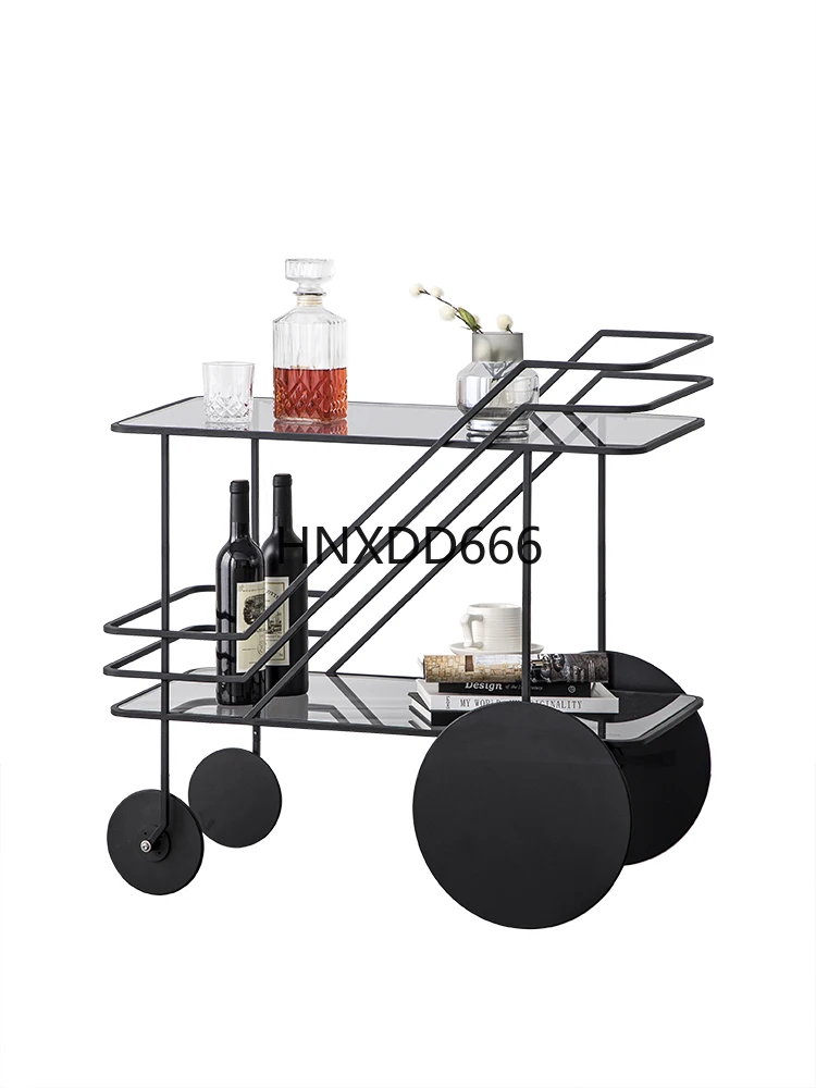 

Light luxury home restaurant wine trolley
