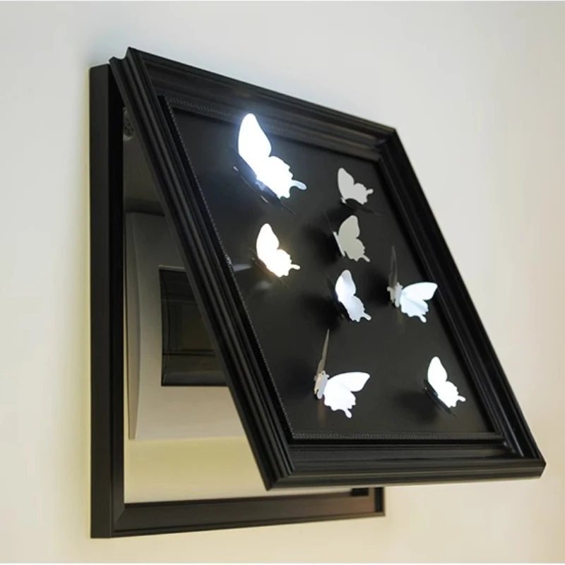 

Butterfly Wall Art for Entryway Vintage Circuit Breaker Cover Minimalist Frame Modern Painting for Living Room Hallway Decor
