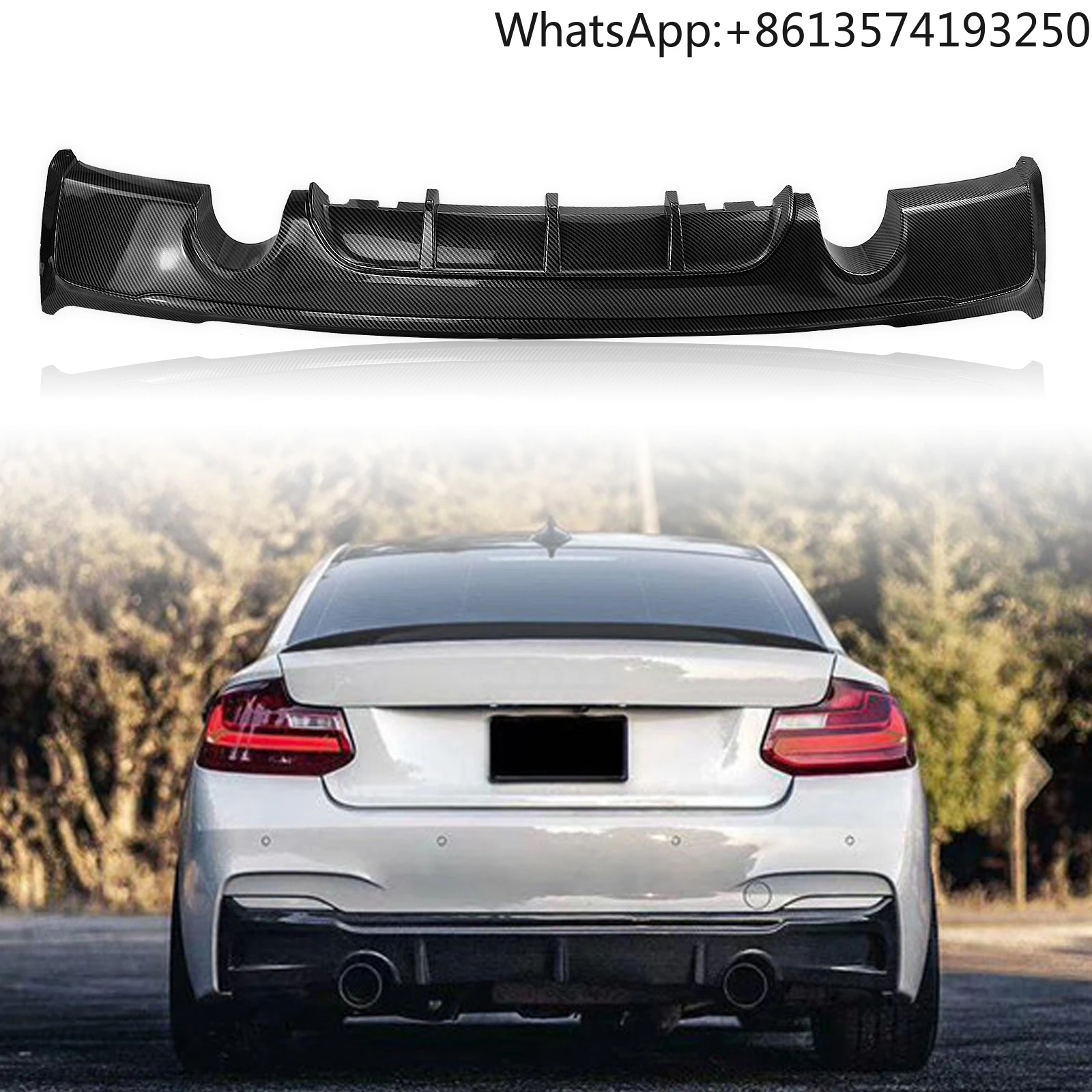

Rear Bumper Diffuser Lip For BMW 2 Series F22 F23 220i 228i 230i M235i M240i Coupe 2 Door 2014-2021 M Sport M Tech Boot Spoiler