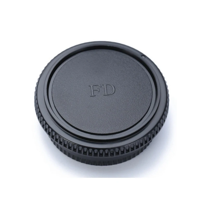 Tampa da lente traseira Fd + tampa do corpo, proteção anti poeira, plástico preto para canon fd câmera slr, 2pcs