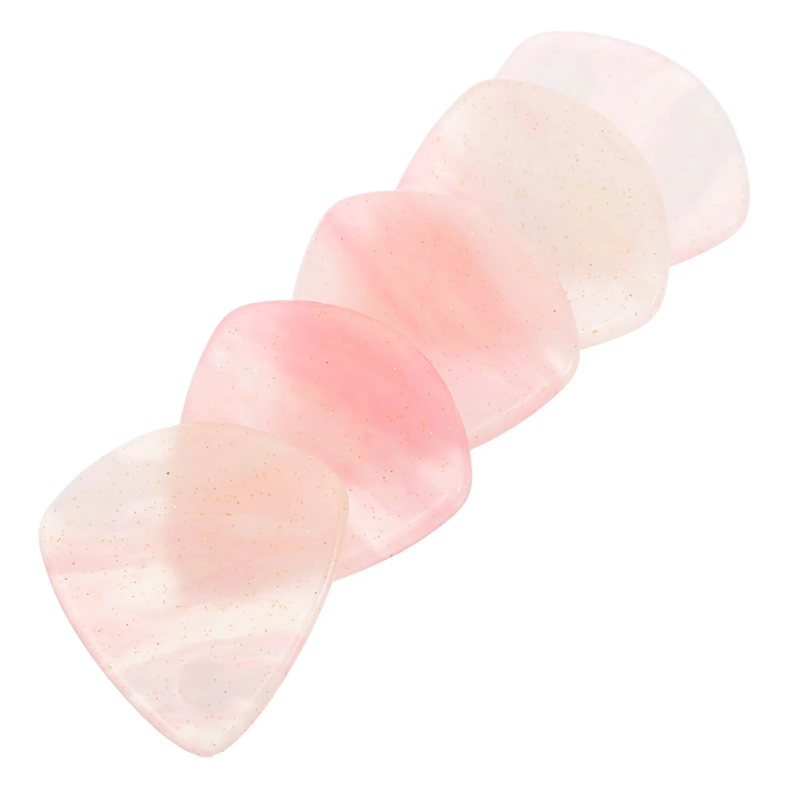 

5pcs Resin Guitar Picks Heart Shape Comfort Tone For Electric Bass Guitar Stringed Instruments Stage Practice