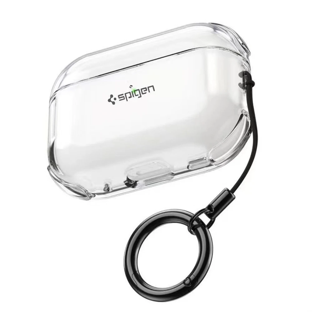 Spigen Für AirPods 5 4 Pro 3 Pro TPU Transparente Kopfhörerhülle 2026 Neu Mit Ring Anti-Verlust Klare Stoßfeste Eingebettete Weiche Hülle – Detail 2