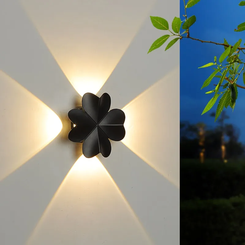 

Four-leaf Clover Outdoor Waterproof Villa Wall Lamp Courtyard Staircase Corridor Doorway Balcony Wall Modern Creativity Sconces