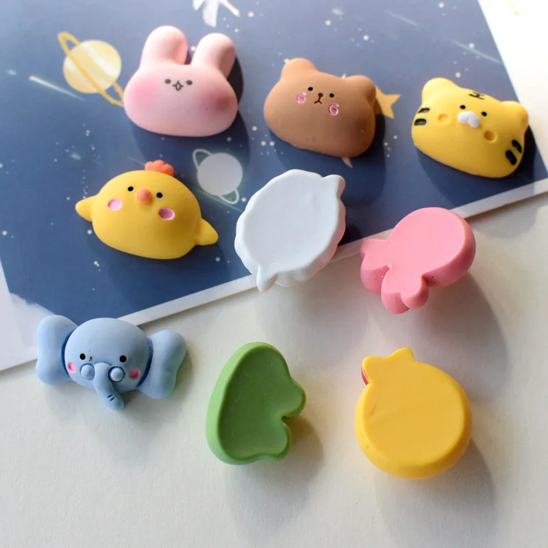 Kawaii Animal Bear Slime Charms For Kids Cute DIY Kit Filler Resin Add Ins For Clear Fluffy Cloud Slime Accessories 1/5/10pcs