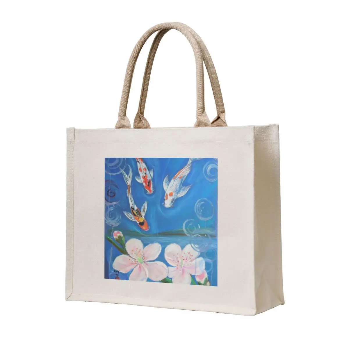 

Three Koi Tote Bag canvas tote university luxury women men