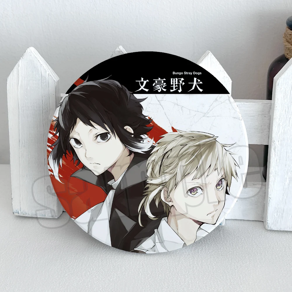 Anime Bungo Stray Dogs Nakajima Atsushi Edogawa Rampo Dazai Osamu Cosplay Fine Antiskid Ceramic Cup Coaster Xmas Birthday Gift