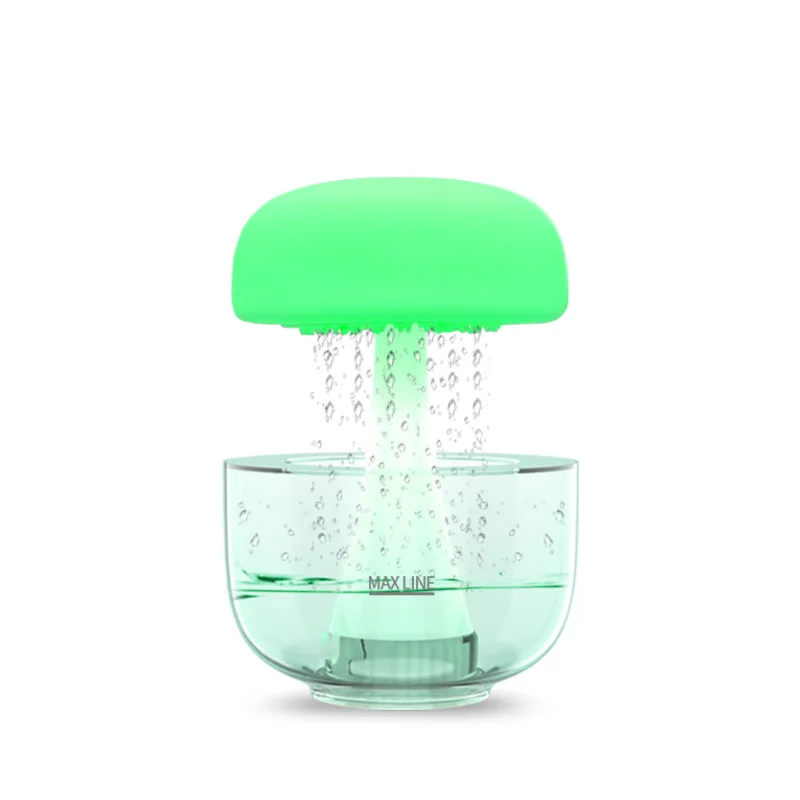 

Mushroom jellyfish raindrop humidifier Colorful night light Cloud rain aromatherapy essential oil atomizing humidifier