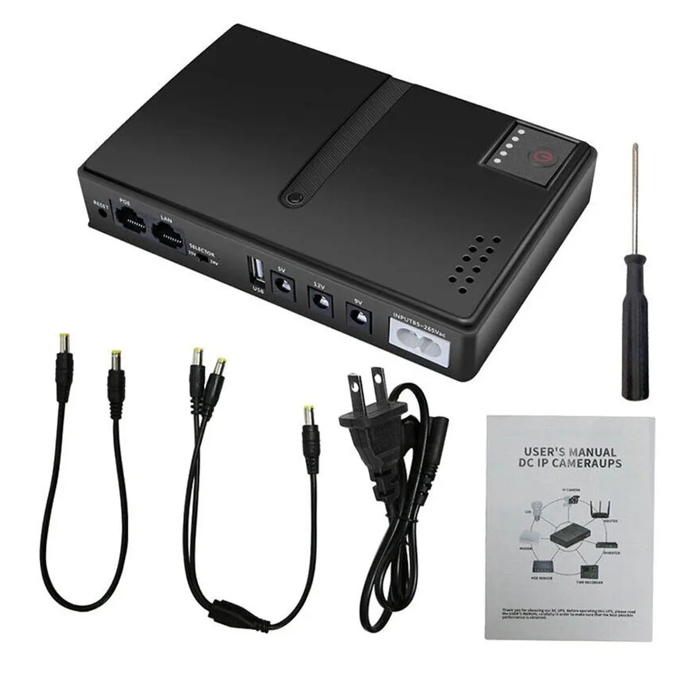 For Home Office 18W USB 5V 2A Router UPS Smart Chip For Device Detection Operating Temp 0 45 Humidity 10 -90 RH