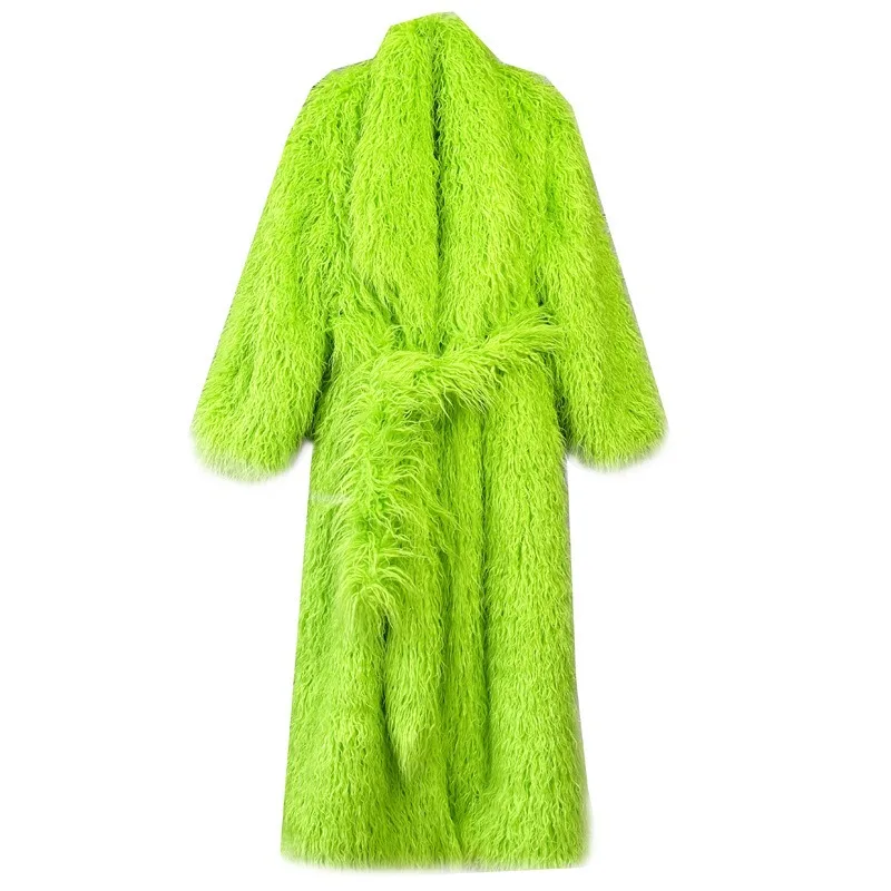 Women's Clothing Fur Coats Wool Coats Extra-long Coat Below-the-knee Trench Coat  Winter Coats Trendy Jacket Comfortable Tops