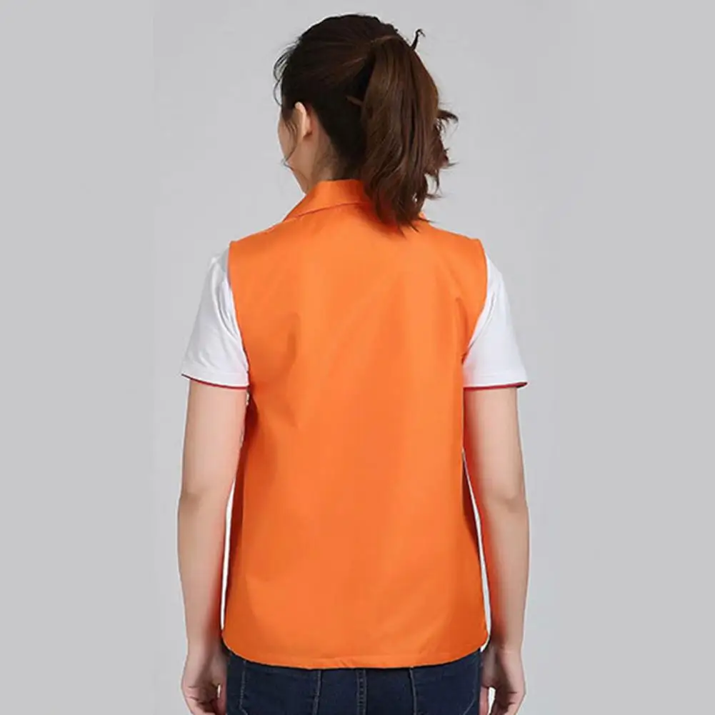 Reflective Safety Vest Work Waistcoat Safety Vest with Zipper Closure Multi-functional Pockets Reflective Strips Wear-resistant