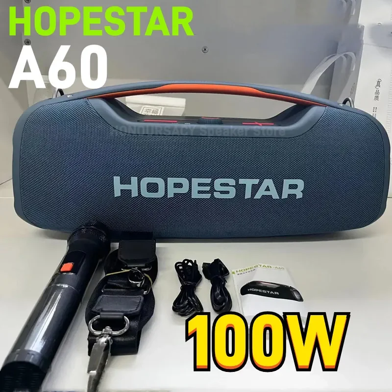 HOPESTAR A60 Outdoor100W Ultra High Power TWS Bass Speaker Waterproof Portable Party Boombox Home Theater Caixa De Som Bluetooth