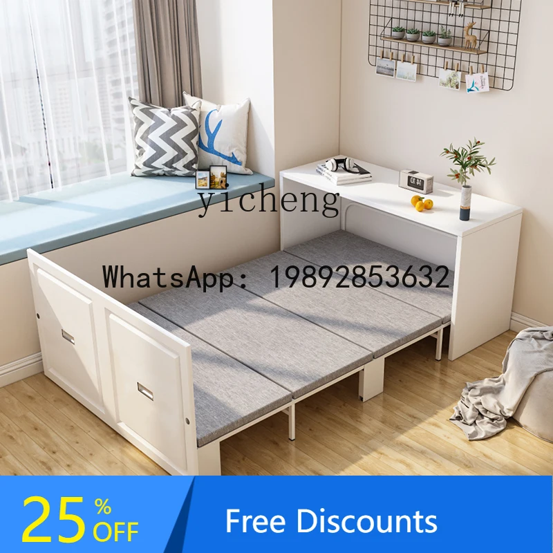 LYY  invisible bed multifunctional desk bookcase integrated combination modern office home lunch break rotating folding bed