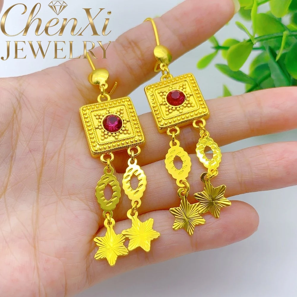 Natural Sand Gold Openwork Flower Earrings Finely Detailed Stylish Statement Piece Delicate Accessory Gift Multi-Occasion Wear