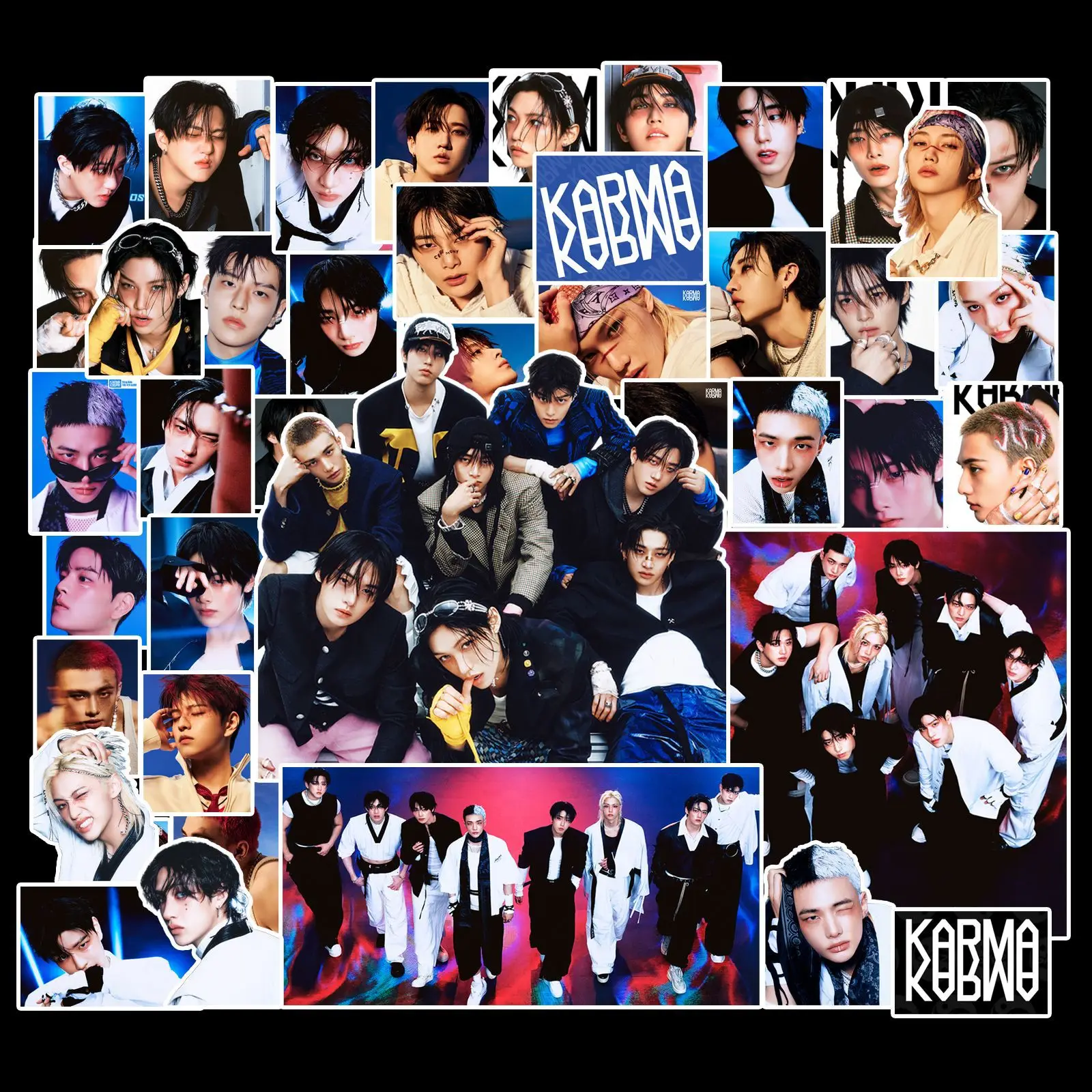 K-pop menino grupo 95 álbuns adesivos combinando, mercadorias de celebridades, adesivos de scrapbook, adesivos criativos para mala de viagem