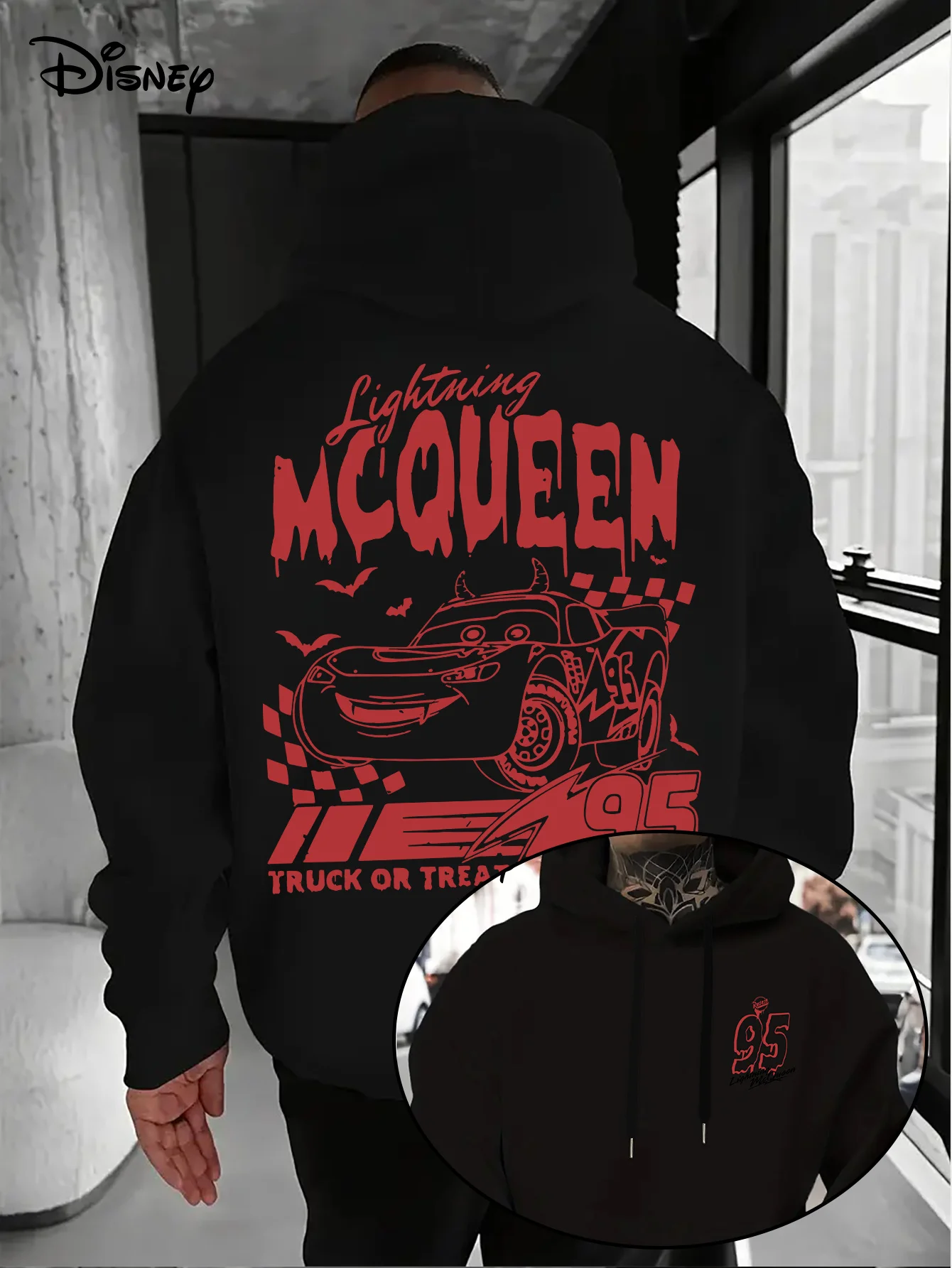 Men's Disneycars Lightning McQueen Hoodies Women Sweatshirt Unisex Pullover Autumn Winter Fleece Hoody Jacket Oversized Coats