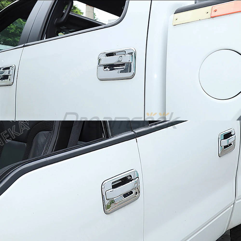 Chrome Door + Tailgate Handle Cover For Ford F150 F-150 2004 2005 2006 2007 2008 2009 2010 2011-2014 10PCs Without KeyPad Cutout