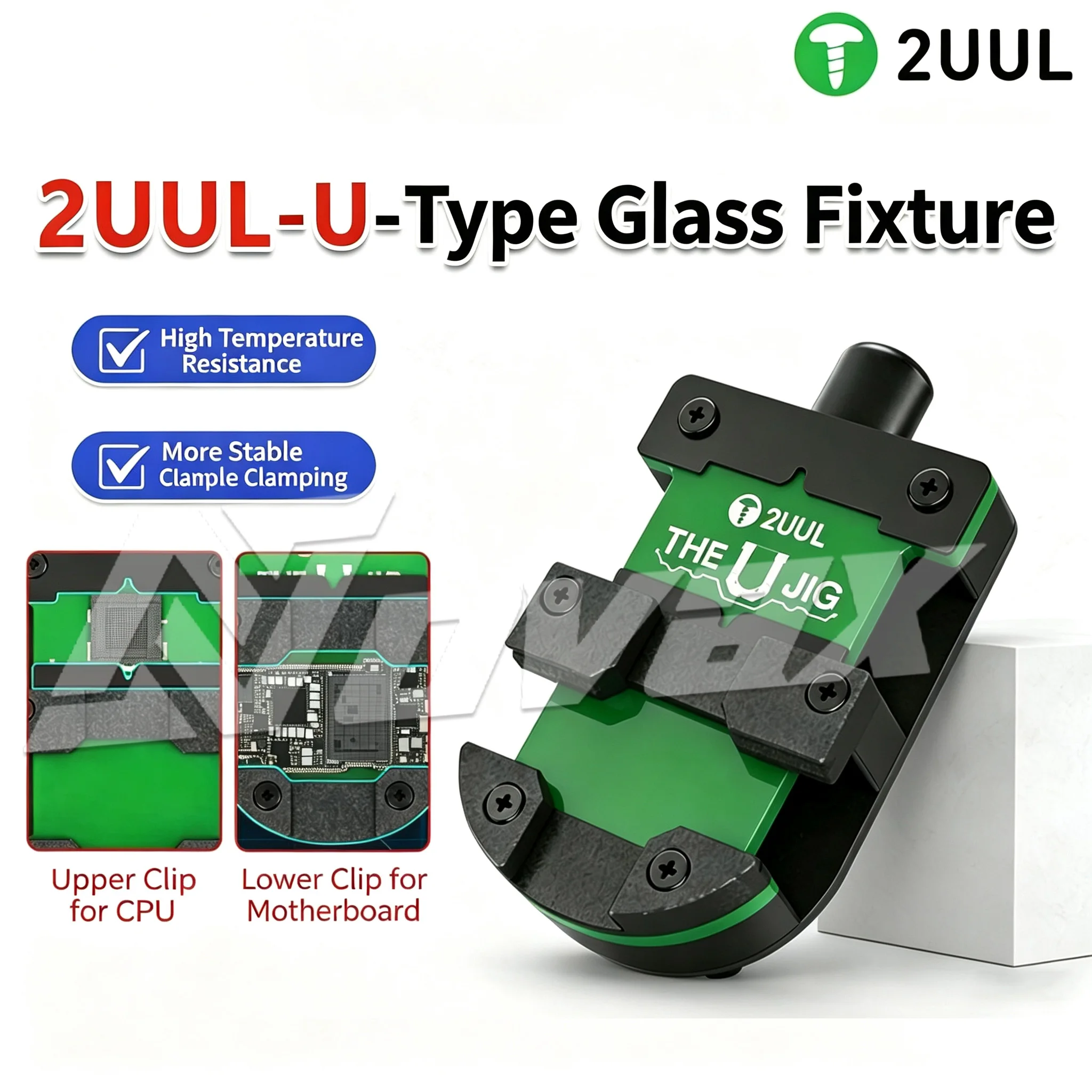 

2UUL BH14 U-shaped glass fixture for mobile phone motherboard CPU chip clamping, high temperature resistant maintenance fixture