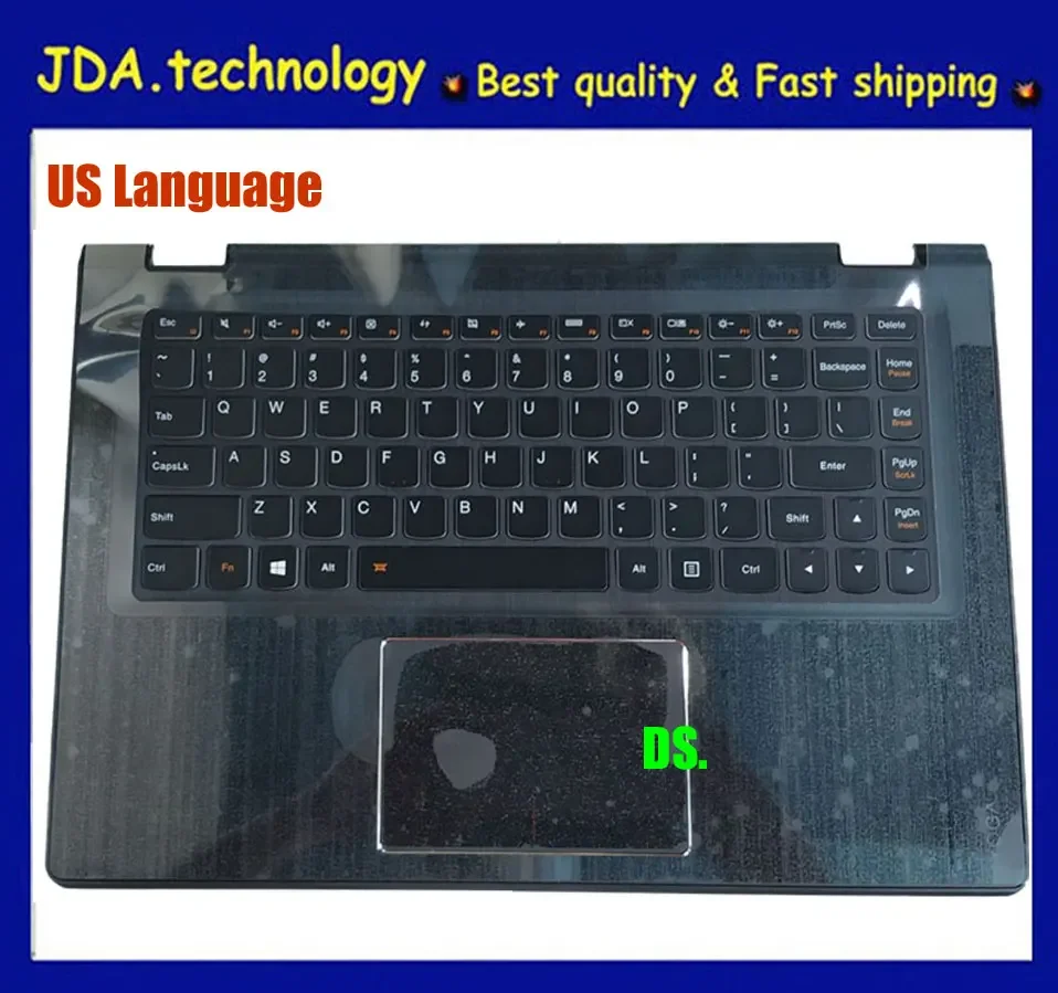 

MEIARROW New/orig Upper shell for Lenovo Yoga 3 14 YOGA 700-14 US keyboard Palmrest upper cover Touchpad C shell Black