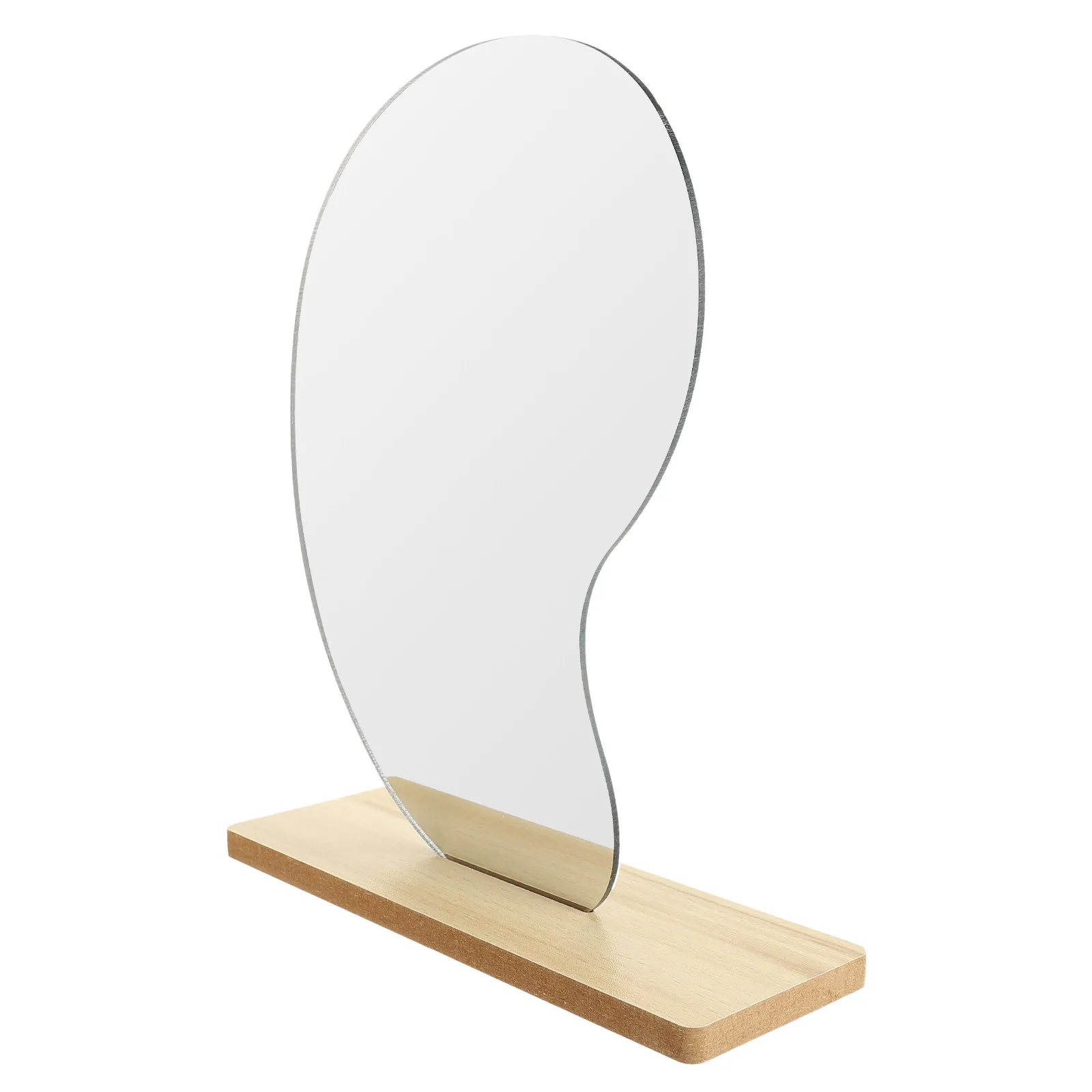 

Flip Top Makeup Mirror Acrylic Desktop Vanity Mirror High Definition Reflection Portable Design for Home Dorm Use