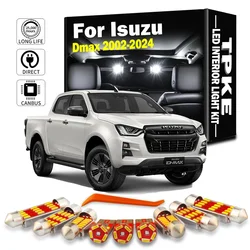 TPKE 8Pcs License Plate Lamp LED Interior Dome Reading Light Bulb Kit For Isuzu D-Max Dmax 2002- 2019 2020 2021 2022 2023 2024