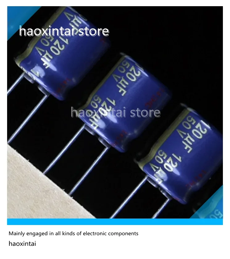 

50PCS 120uF 50v 10*13MM FC series new original Panasonic gold word fever audio electrolytic capacitor 10x13mm