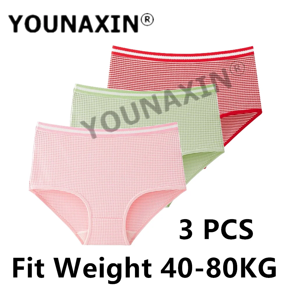 

3 Pieces/Lot Women Underwear Briefs Lingerie High-Rise Undies Sexy Girls Large Panties Candy Colors Undershorts M L XL 2XL