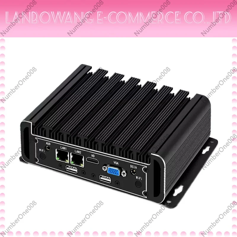 Industrial computer j1900 j4125 dual network port N100 mini pc fanless microcomputer host j6412 quad-core low power consumption