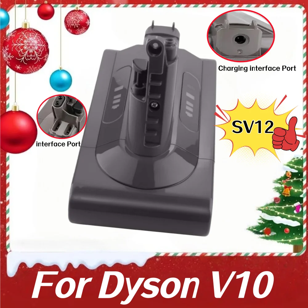 6000mAh Battery forDyson V10 SV12 Li-Ion Replacement Battery for V10 Animal/Motorhead/Fluffy/Total Clean/Absolute Vacuum Cleaner