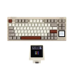 EPOMAKER RT80 75% Tri-mode Wired/Wireless Hot-swap Mechanical Keyboard with Touch Screen and Mini Display NKRO for Office Game