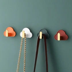 4pcs Punch Free Wall Hook, Cloud Shaped Wall Mounted Hook For Home