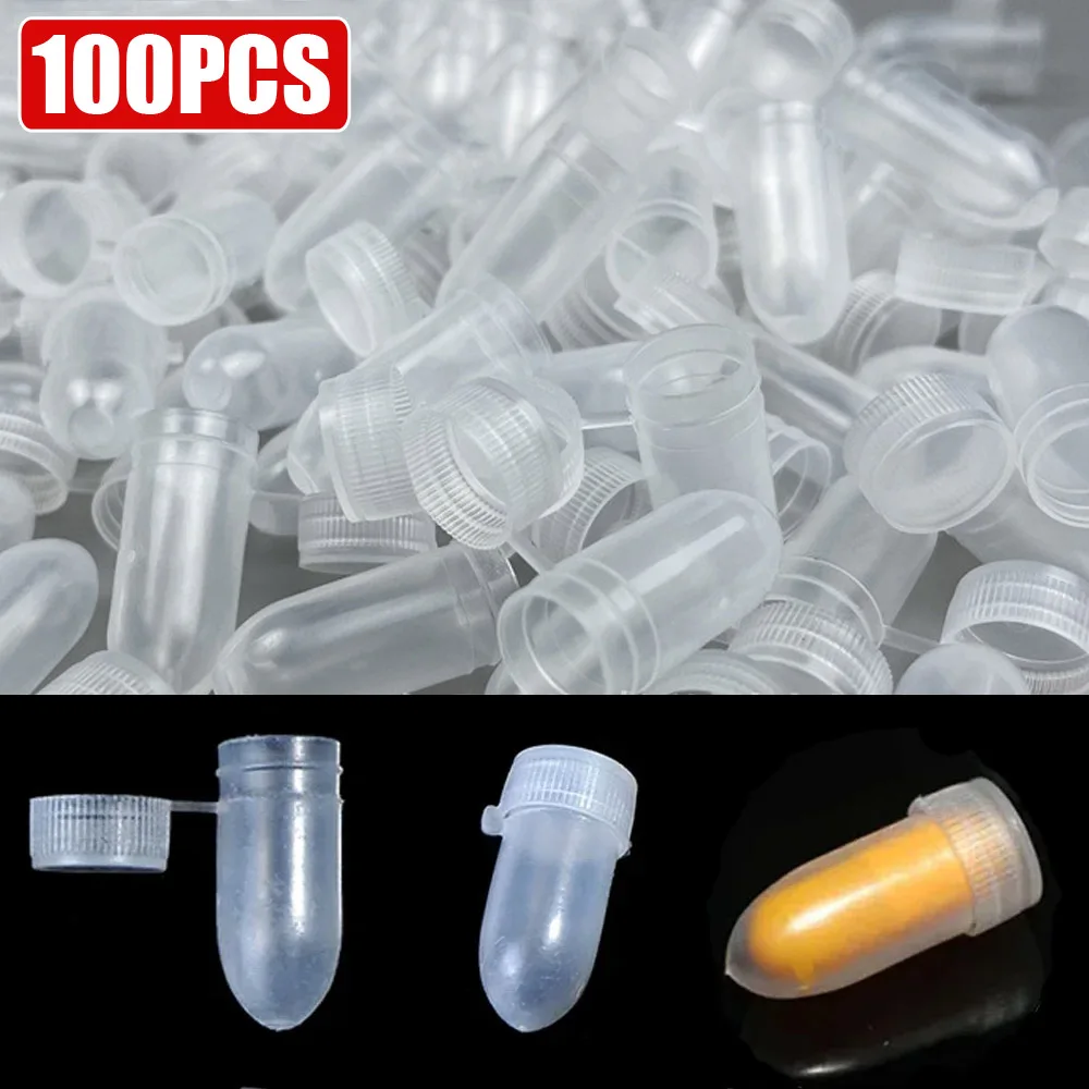 

100Pcs Flip Lid Transparent Capsule Storage Containers Portable Pill Box Empty Capsules Case Suit for Home or Travel Contain