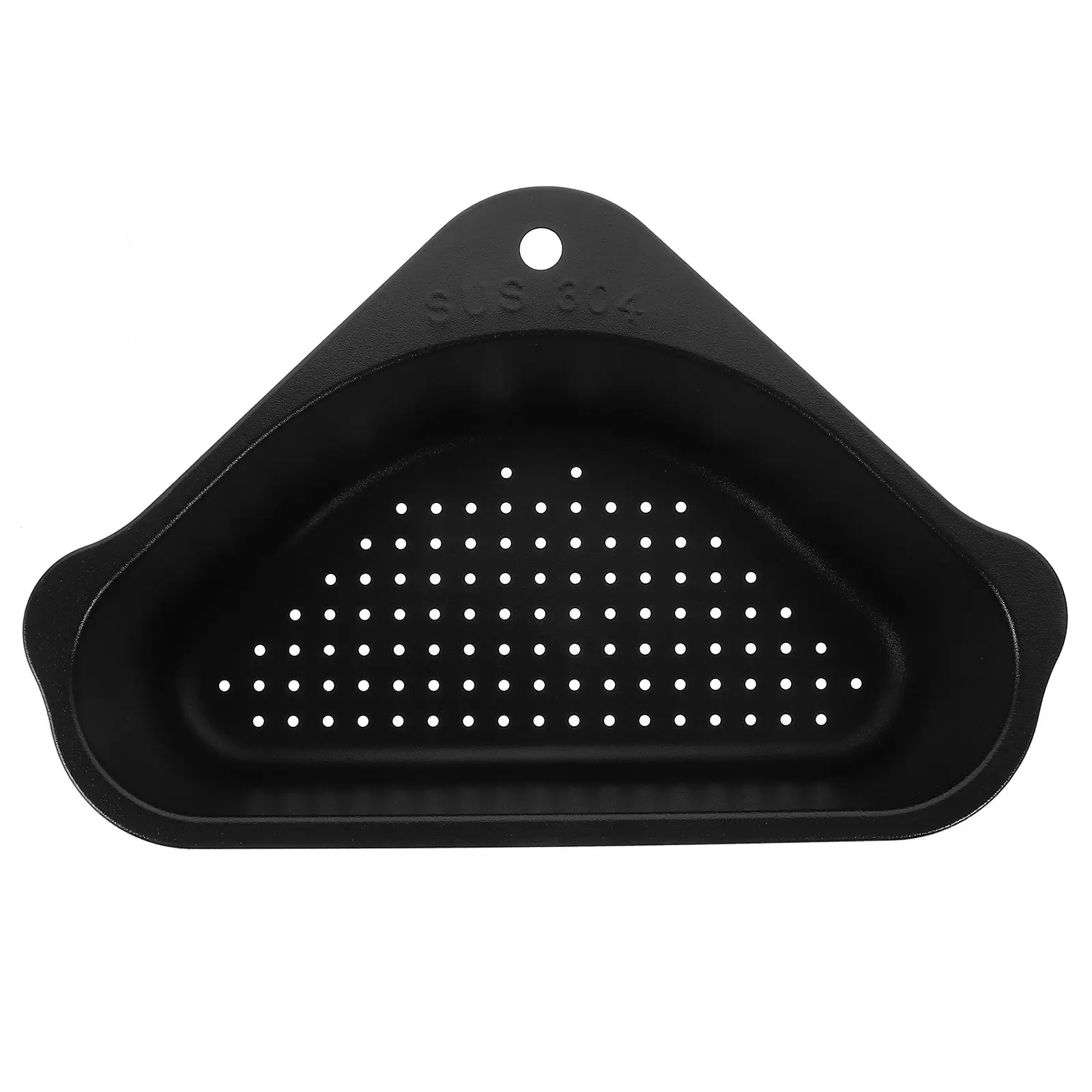 

Kitchen Filter Basket Drain Stainless Steel Triangle Sink Rack Suction Cup Storage Leaking Vegetable (black [201 Steel]) Topper