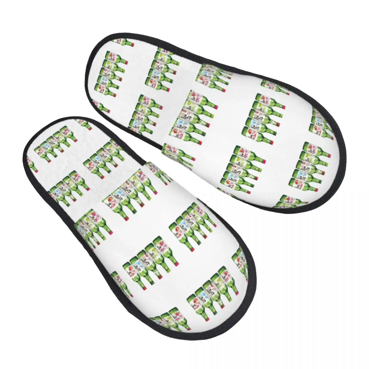 Custom Jinro Soju 5 Flavours Slippers Memory Foam Warm Soft Women House Slipper Indoor Fluffy Shoes