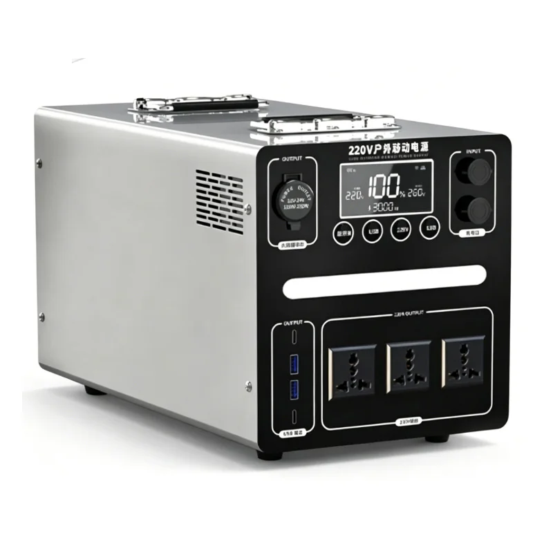 Outdoor Mobile Power Supply 220V Large Capacity Household Portable High-Power RV Energy Storage Battery Camping Emergency Backup