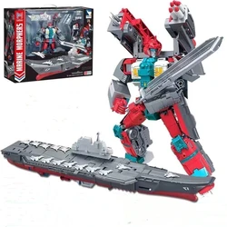 Marine Morphers Transformation Combined Robot Hainan Ship Large Shandong Model Alloy Parts Warships Collectible Figures Kids Toy