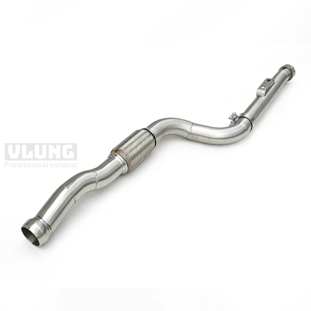 Stainless Steel Straight Through Exhaust Front Pipe for Mercedes SLK200 1.8T R172 2011-2015 High Performance