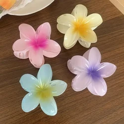 4PCS Fashion Women Flower Hair Clips Vacation Bohemia Egg Flower Hair Claws Set Barrettes Girls Large Hairpins Hair Accessories