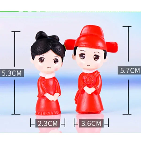 2 ชิ้นชุดจีนเจ้าสาวและเจ้าบ่าว - Bonsai Garden World บทวิจารณ์และราคา