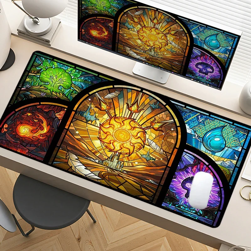 

Коврик для мыши с винтажным узором, большие настольные аксессуары, настольный коврик, резиновая основа с прошитыми краями, коврик для мыши, нескользящий коврик для мыши для офиса