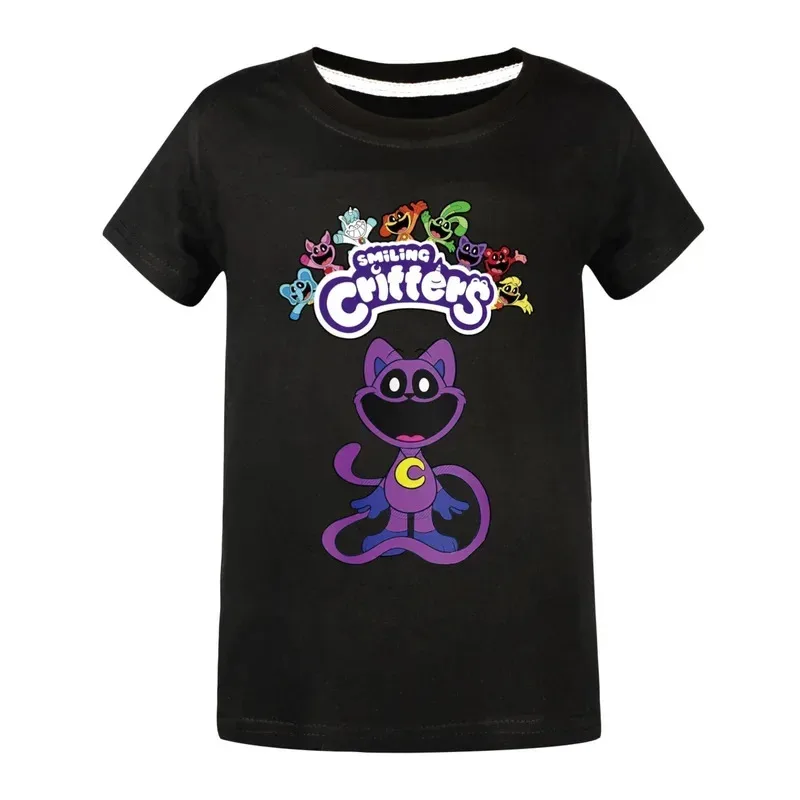 Smiling Crites tshirt kids short sleeve T-shirts toddler girls cartoon catnap clothes baby boys T-shirt children casual tops