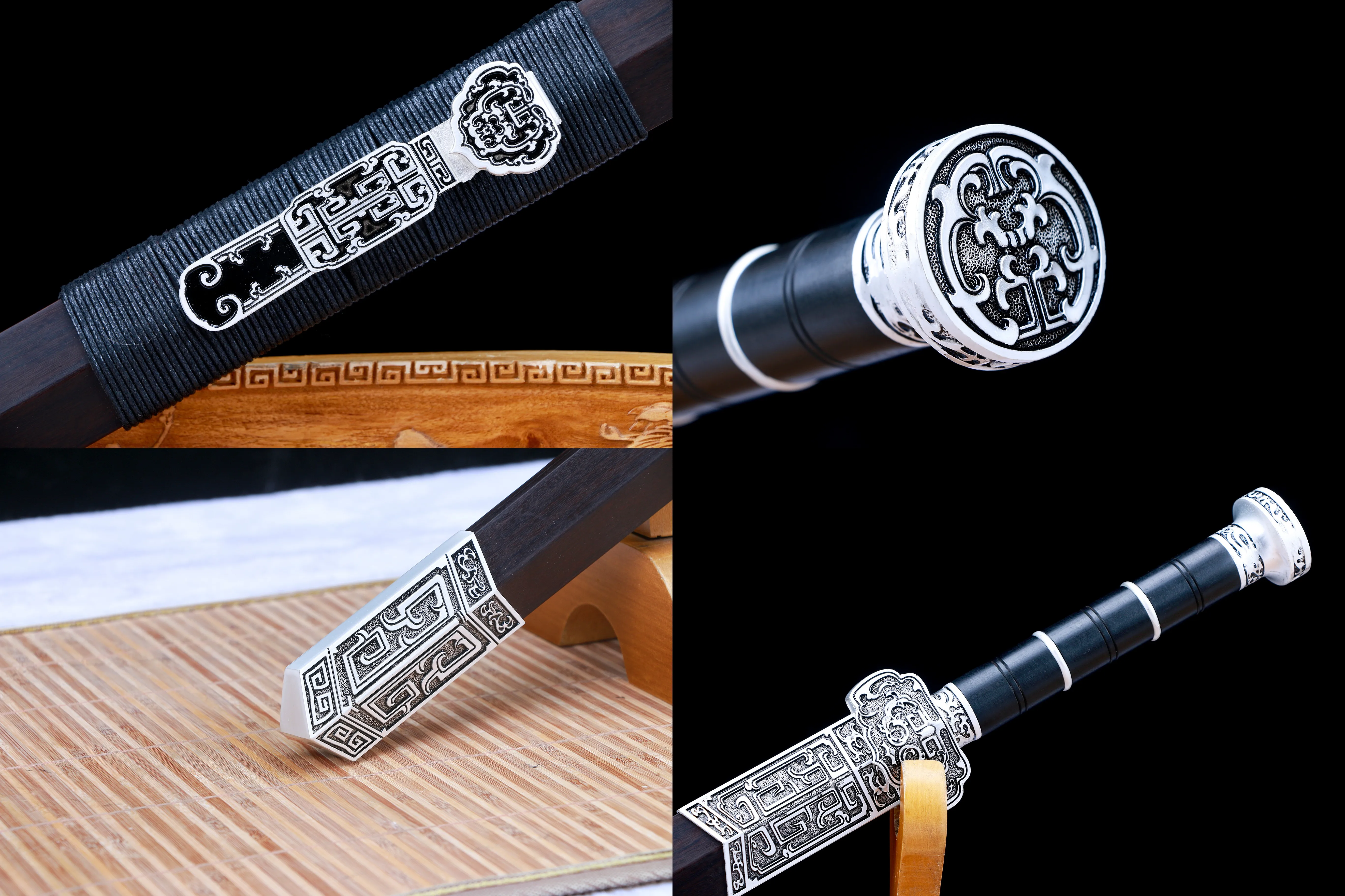 Medieval China Phoenix Reborn Hero Sword Battle Preparation Sharp Fighting weapons Templar Knight katana Full Handle Blue Ninja