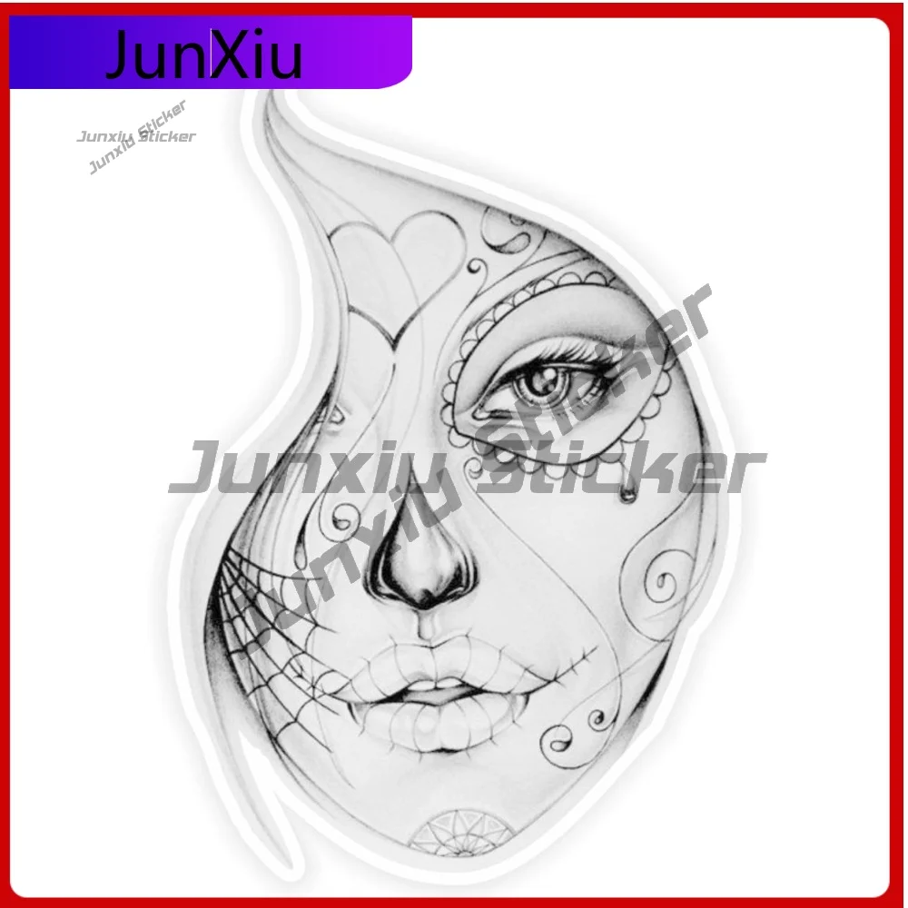 

Personalized Face Tattoo Sticker Graphic Scratch-Proof Decoration Custom Vinyl Decals for Car Decoration Reflective Sticker Moto