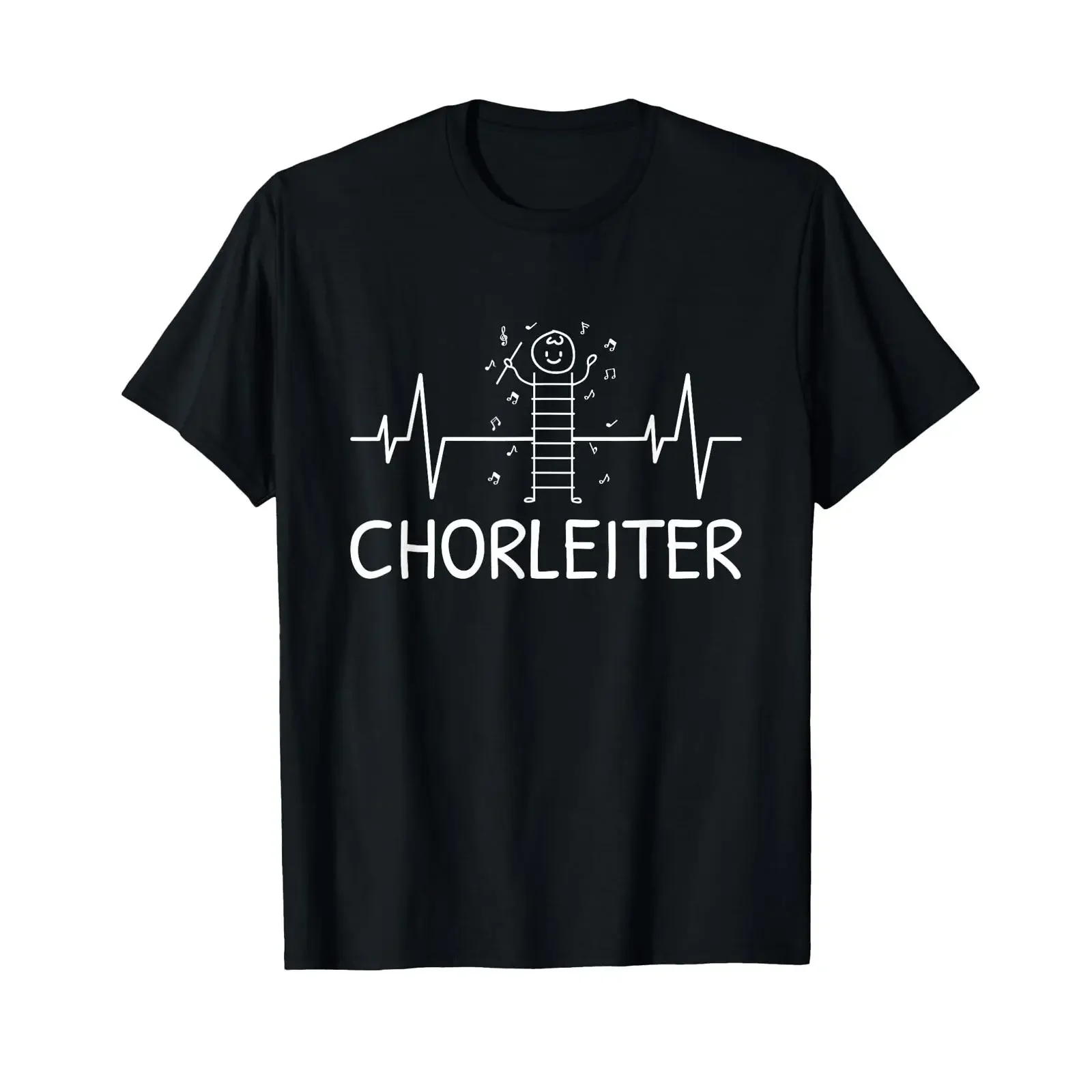 T Shirt Choir Singer Conductor Singing Vocal Heartbeat black s vintage Washed Comfortable Stretched Versatile