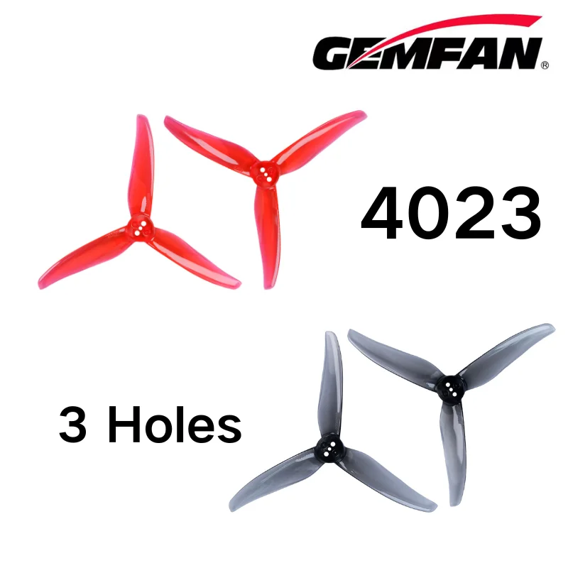 4023 Propeller 3 Blade Gemfan Toothpick Props 3 Holes 1.5mm 2mm for Mini FPV Racing RC DIY Parts 6Pair/12PCS