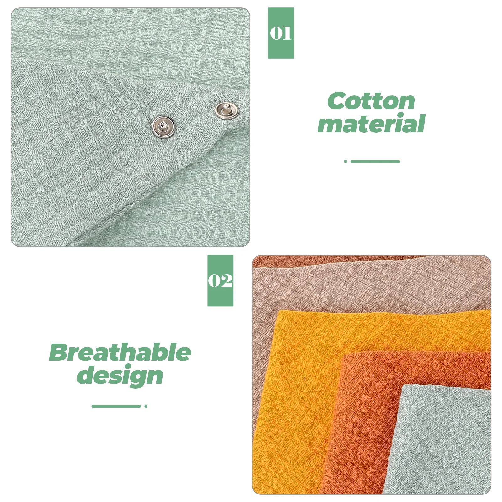 

10 шт. двухслойных марлевых слюнявчиков-нагрудников из хлопкового муслина, треугольные, для младенцев, унисекс, многоразовые, моющиеся, с регулируемыми кнопками