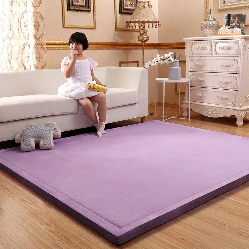 Najnowszy styl japoński 3CM pogrubienie koral polar aksamitny materac wielbłąd materac na łóżko salon Tatami dywan mata dla niemowlęcia