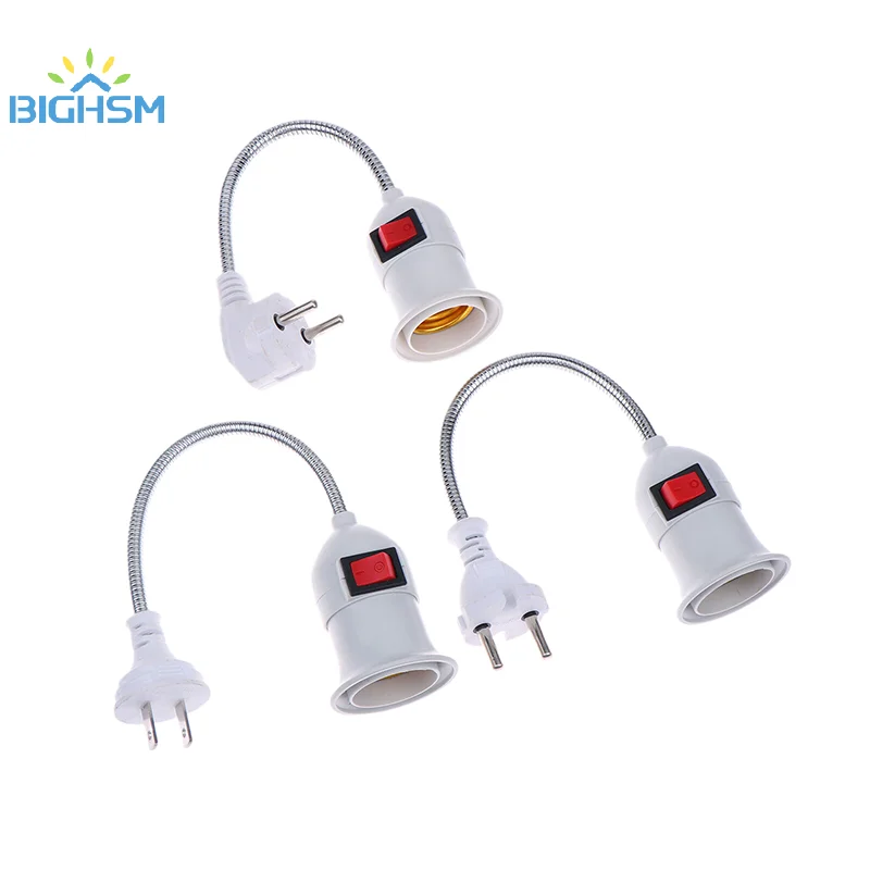 Adaptador de enchufe de luz de extensión, convertidor de enchufe de lámpara, soporte de bombilla E27, adaptador de bombilla de todas las direcciones