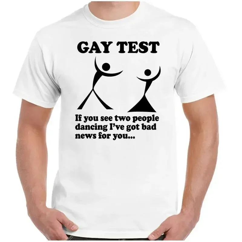 Gay Test T-Shirt Mens Funny Stag Do Doo Joke Offensive Rude Dancing Dancer Top