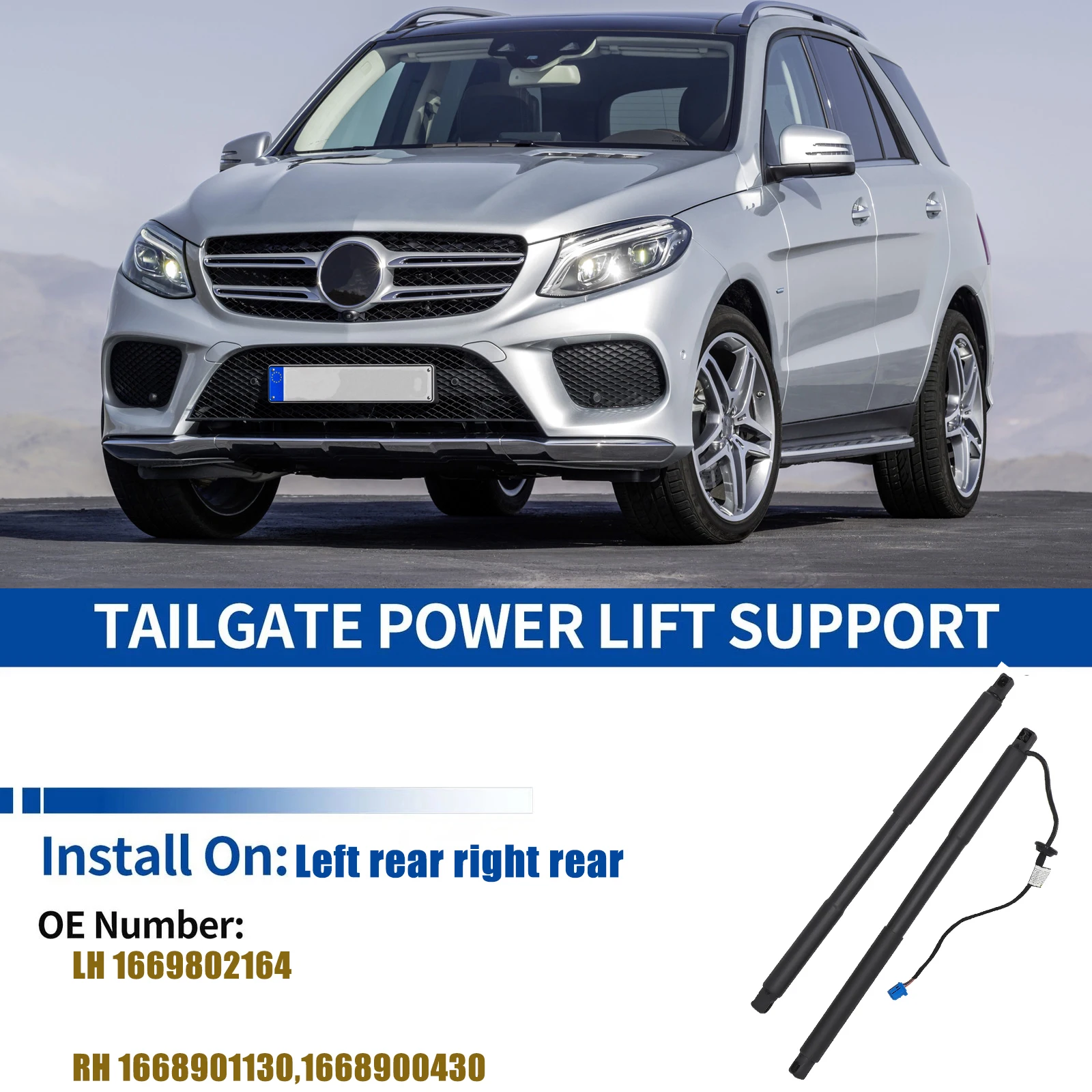 

For 2013-2015 W166 Mercedes Benz ML GLE LH Tailgate Gas Spring Struts RH Tailgate Power Lift Supports 1668901130 1669802164
