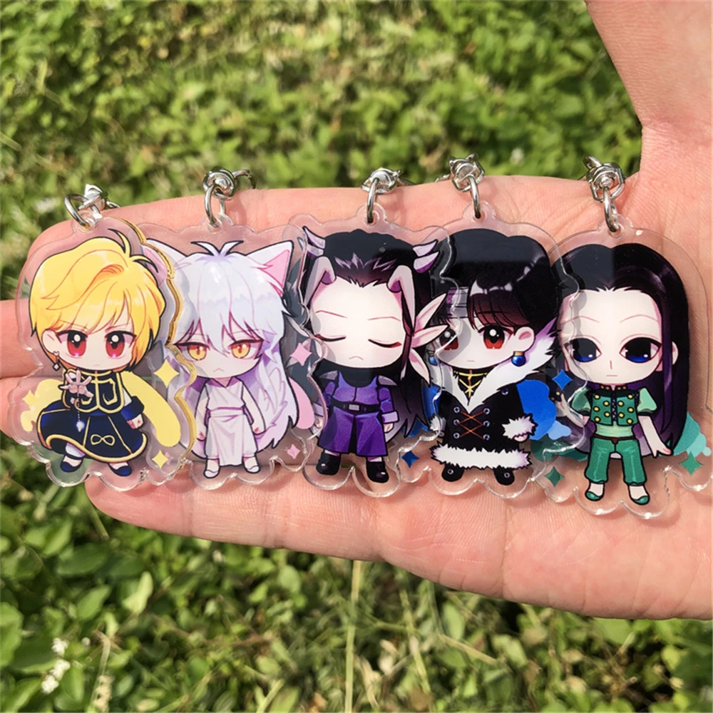 Anime Hunter×Hunter GON·FREECSS Killua Zoldyck Kurapika Hisoka Cosplay Acrylic Key Chain Keychain Pendant Prop Accessories Gift